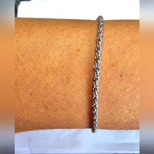 Napier silver tone rope style bracelet